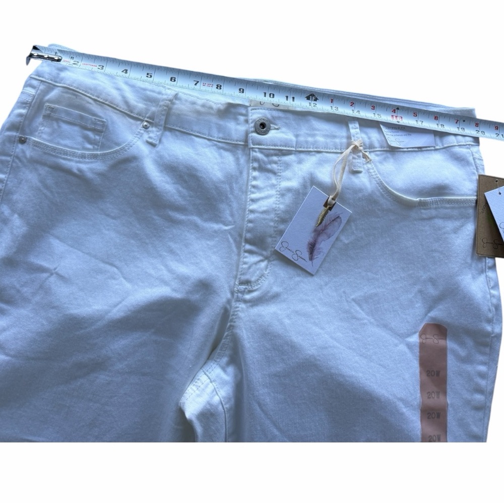 NWT Jessica Simpson Plus Size Super Skinny White Jeans 20W Flawless Flex Stretch - Picture 14 of 14